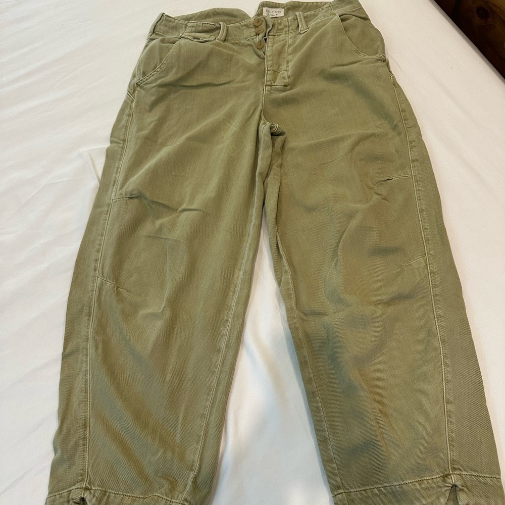 Olive Green Casual Pants